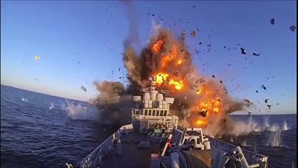 savaş gemisi böyle vuruldu