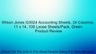 Wilson Jones G3024 Accounting Sheets, 24 Columns, 11 x 14, 100 Loose Sheets/Pack, Green Review