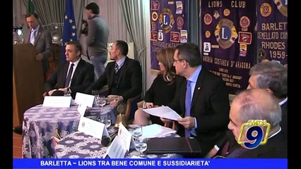 BARLETTA | Lions Club tra bene comune e sussidiarietà