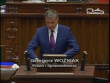 Poseł Grzegorz Adam Woźniak - Wystąpienie z dnia 26 listopada 2014 roku.