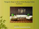 Things to Keep in Mind While Buying Online Furniture