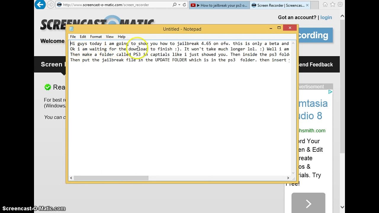 How to Jailbreak 4.65 OFW on kiosk firmware V1