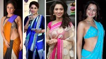 Bollywood Actresses Looking Hot In Sarees 2014