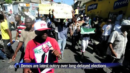 Angry protests in Haiti over election delays