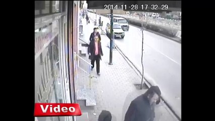 Kahraman işçinin o anları güvenlik kamerasında