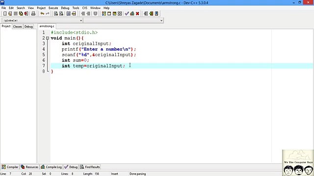 C Practical and Assignment Programs-Armstrong Numbers Lecture # 8