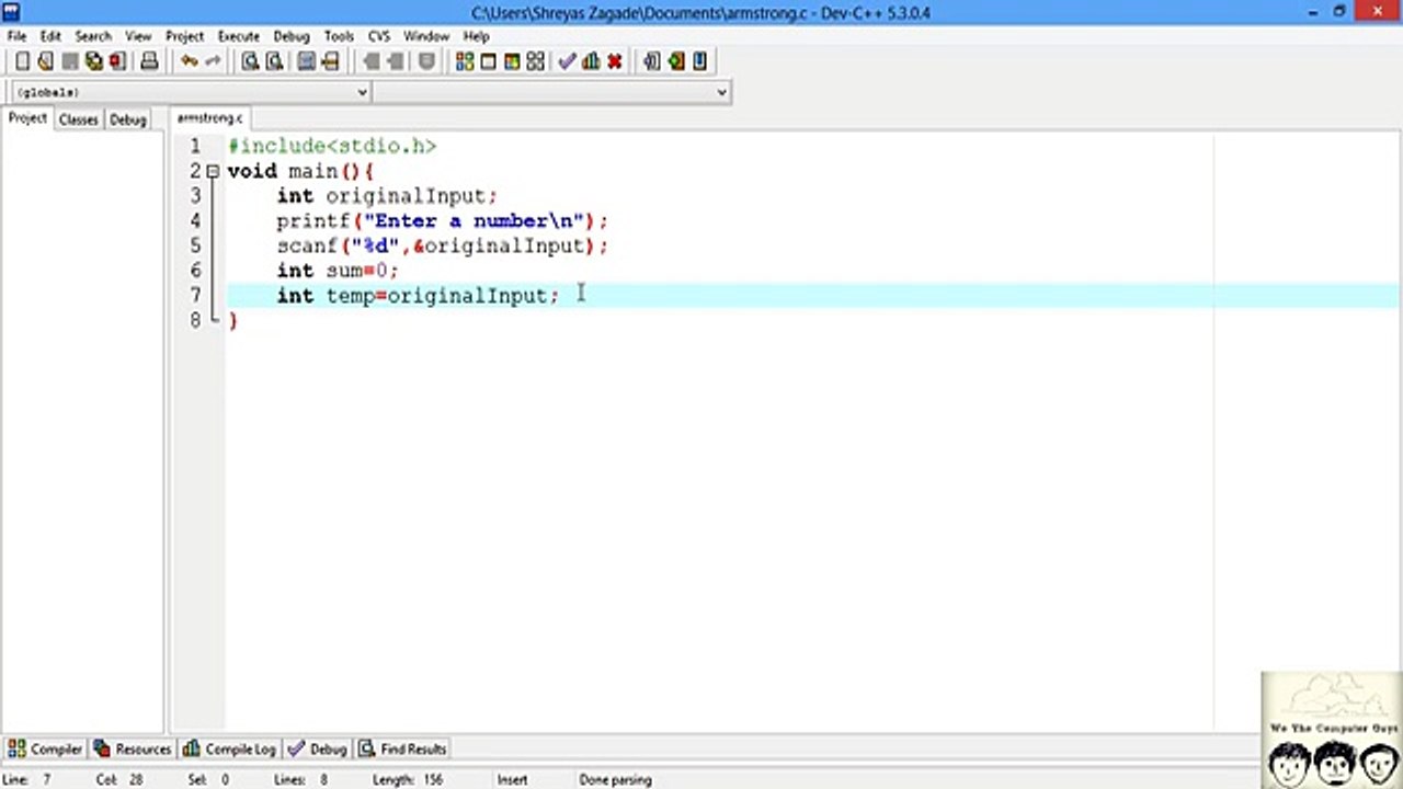 C Practical and Assignment Programs-Armstrong Numbers Lecture # 8