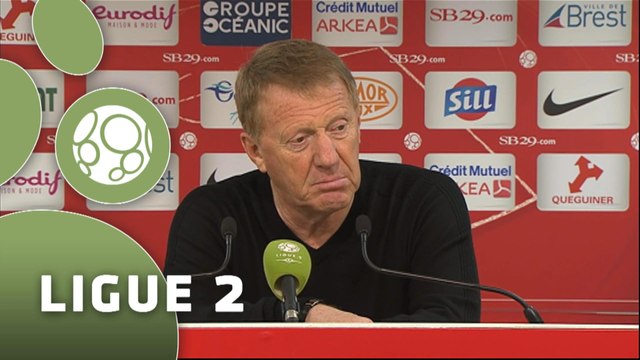 Conférence de presse Stade Brestois 29 - US Créteil-Lusitanos (2-2) : Alex DUPONT (SB29) - (USCL) - 2014/2015