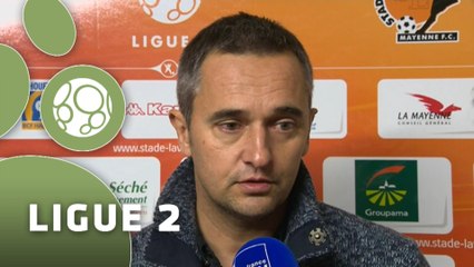 Conférence de presse Stade Lavallois - AJ Auxerre (1-1) : Denis ZANKO (LAVAL) - Jean-Luc VANNUCHI (AJA) - 2014/2015