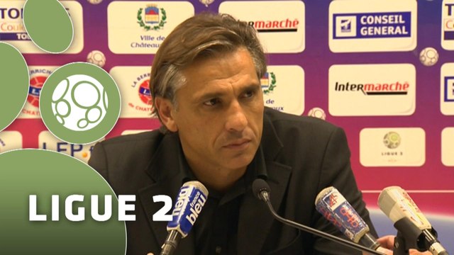 Conférence de presse Châteauroux - Chamois Niortais (0-1) : Pascal GASTIEN (LBC) - Régis BROUARD (NIORT) - 2014/2015