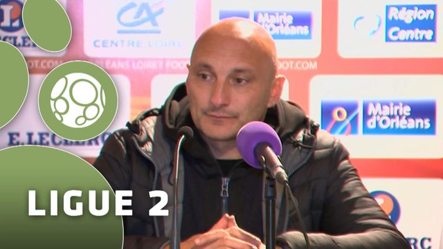 Conférence de presse US Orléans - AC Ajaccio (1-1) : Olivier FRAPOLLI (USO) - Olivier PANTALONI (ACAJ) - 2014/2015