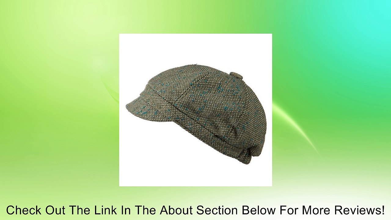 Gaby Covered Button Cabbie Cap - Turq Beige W16S51A Review