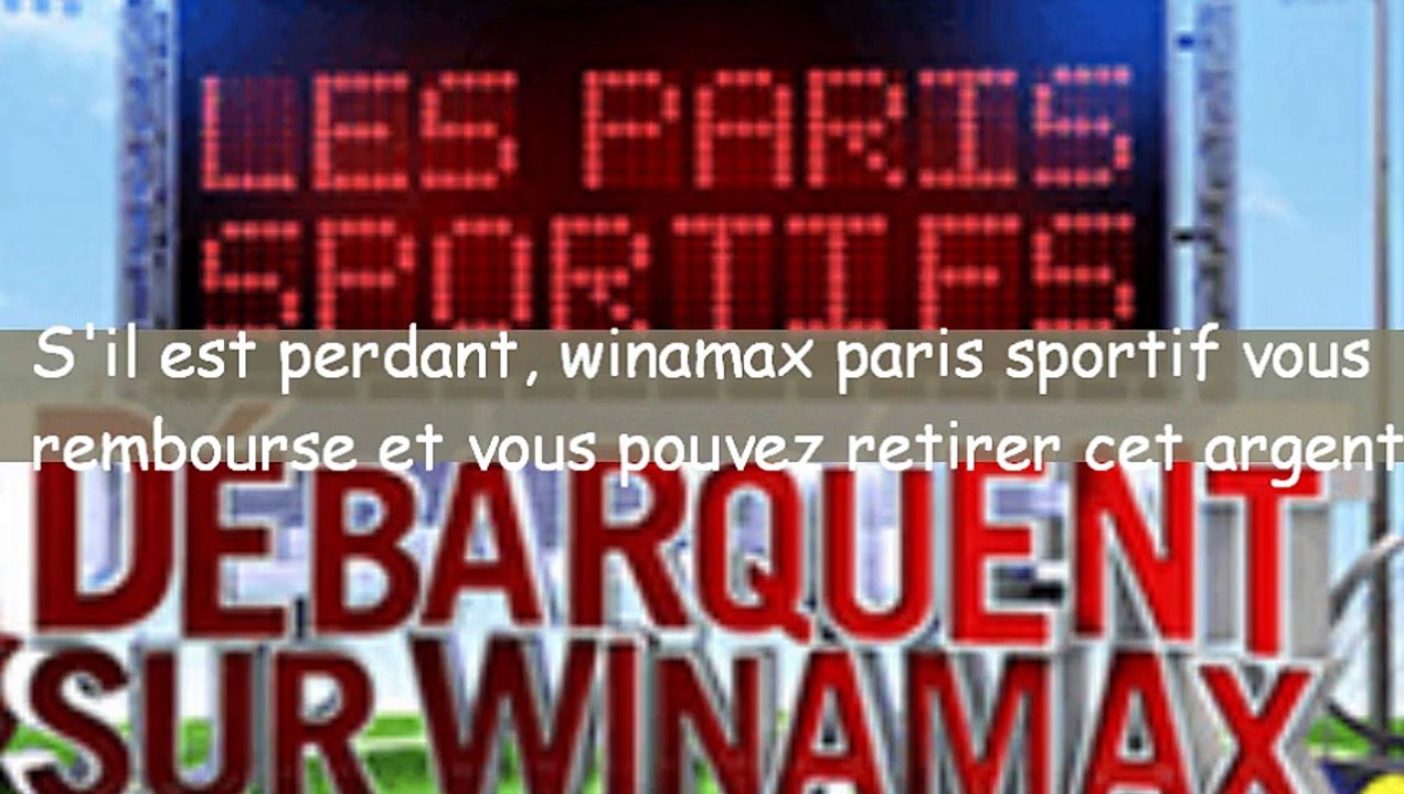 Winamax parrainage PARIS SPORTIF code bonus 10€...