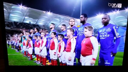 Les u10/u11 de l'ES-Montcornet accompagnant les joueurs lors du match REIMS / BASTIA