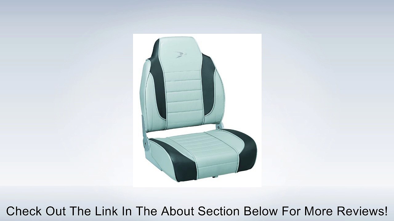 Wise Stripe High Back Folding Boat Seat, Grey/Charcoal Review