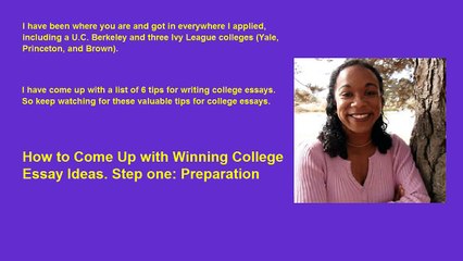 tips for college essays