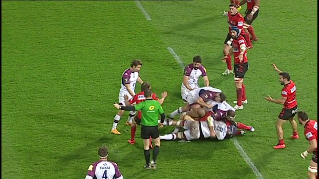 TOP14 - Oyonnax-Bordeaux: Essai Darly Domvo (BOR) - J12 - Saison 2014/2015