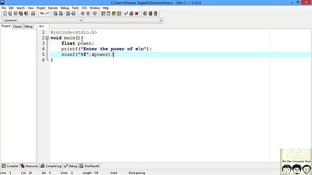C Practical and Assignment Programs-e^x series expansion Lecture# 11
