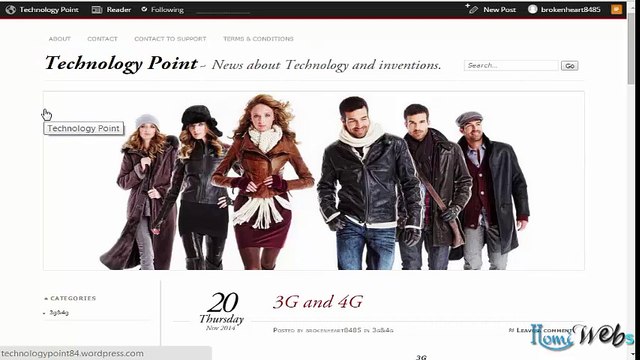 wordpress free blog in Urdu or Hindi - 5 (a) - Appearance | HomiWebs.com