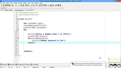 C Practical and Assignment Programs-Guessing Game Program Lecture#12