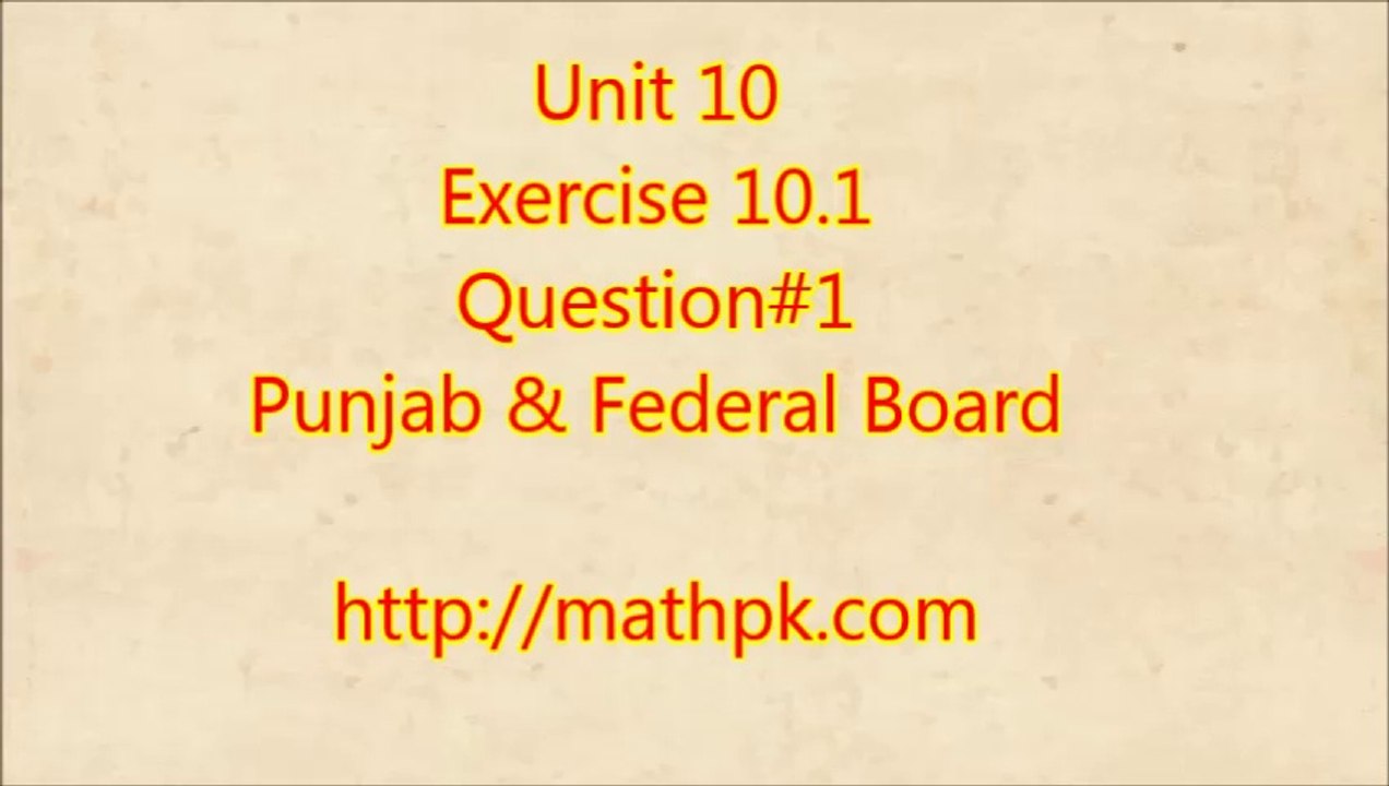 P-Math Class 9-Unit 10-Ex. 10.1-Q.1