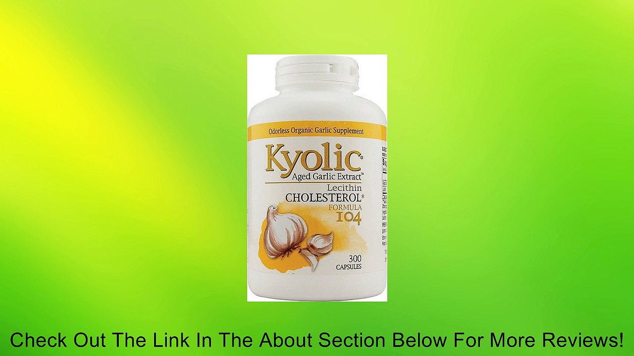 Kyolic Aged Garlic Extract Cholesterol Formula 104 - 300 Capsules Review
