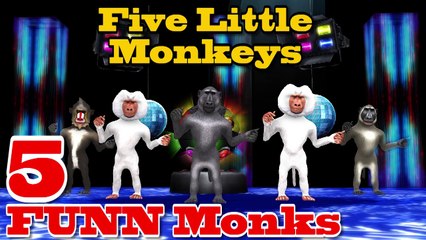 Five Little Monkeys Jumping on the Bed Nursery Rhyme - 3D Animation Rhymes for Children