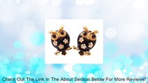 Little Tiny Black & Gold Tone Hoot Barn Owl Owls Post Back Earrings Gift Boxed! Review