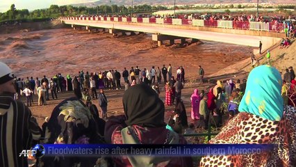 Floodwaters rise after heavy rainfall in Morocco