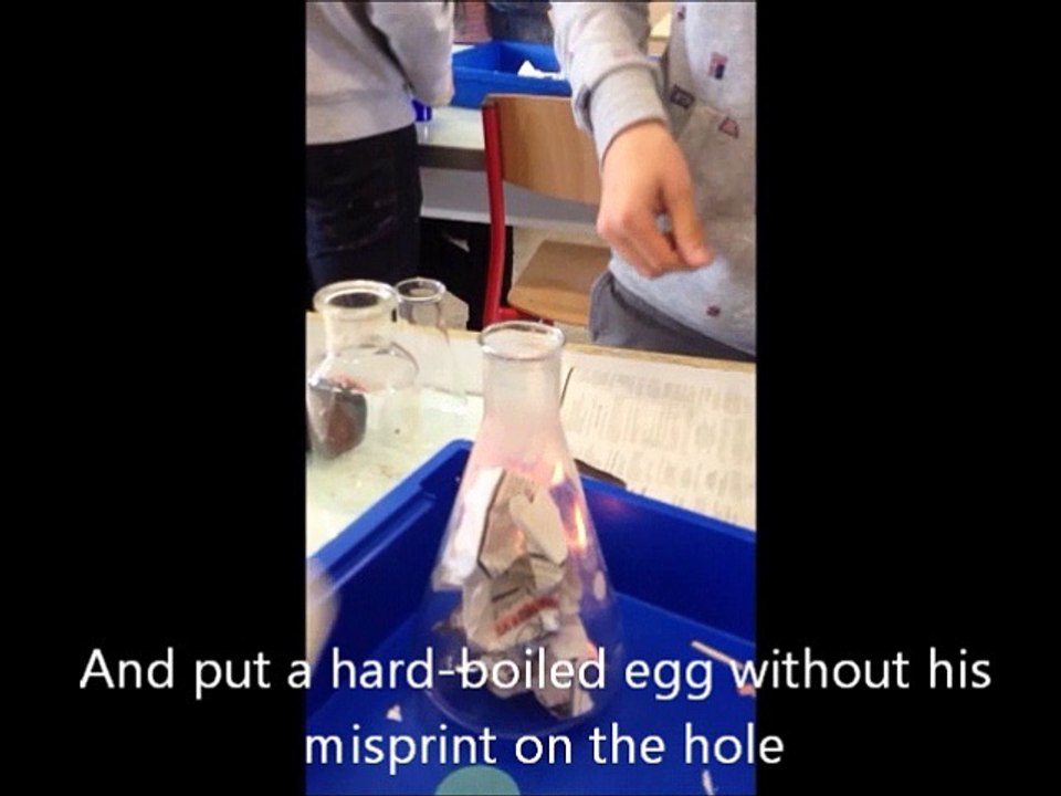 egg in the bottle with subtitle