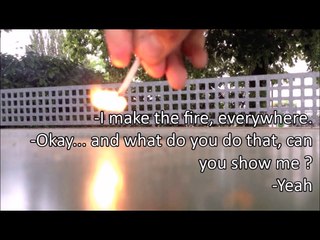 fire match with subtitle