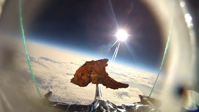 Ils envoient une côte d'agneau dans l'espace