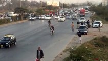 Islamabad express highway Khana Pul PTI rallies in Islamabad,