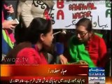 Handicapped Woman Sabah reached PTI Islamabad Jalsa gah to support Imran Khan