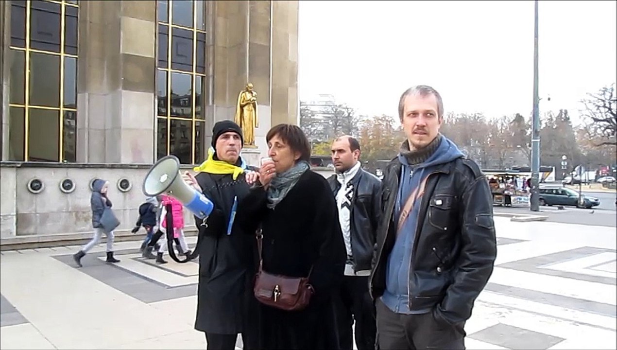 Le discours de Pavlo Yurov lors de la manifestation au Trocadéro le 30 novembre 2014
