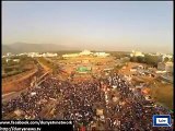 Arial view of PTI azadi Marchers in Islamabad 30 November 2014