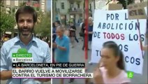 Manifestaciones en Barceloneta en contra del turismo de borrachera