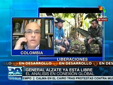 Liberación de Alzate sortea posible ruptura de proceso de paz: Estrada