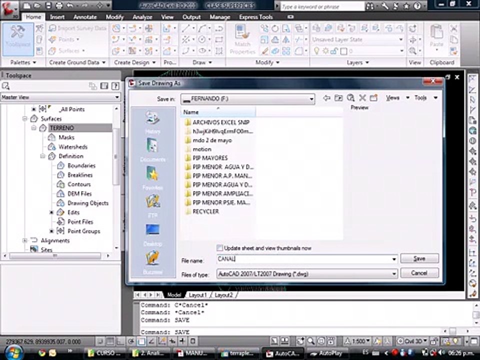 [09_16] AutoCAD Civil 3D 2010 - Superficies | Clase 2