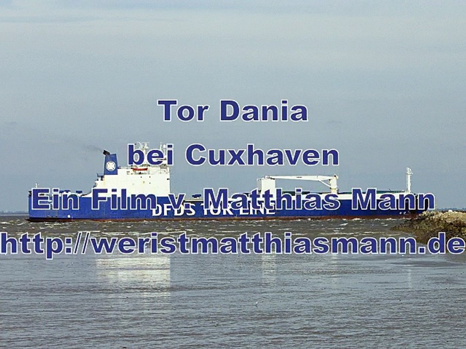 Schiff Tor Dania bei Cuxhaven