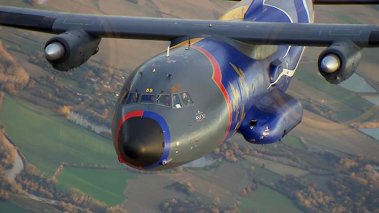 En vol avec le Transall R89 et sa livrée spéciale