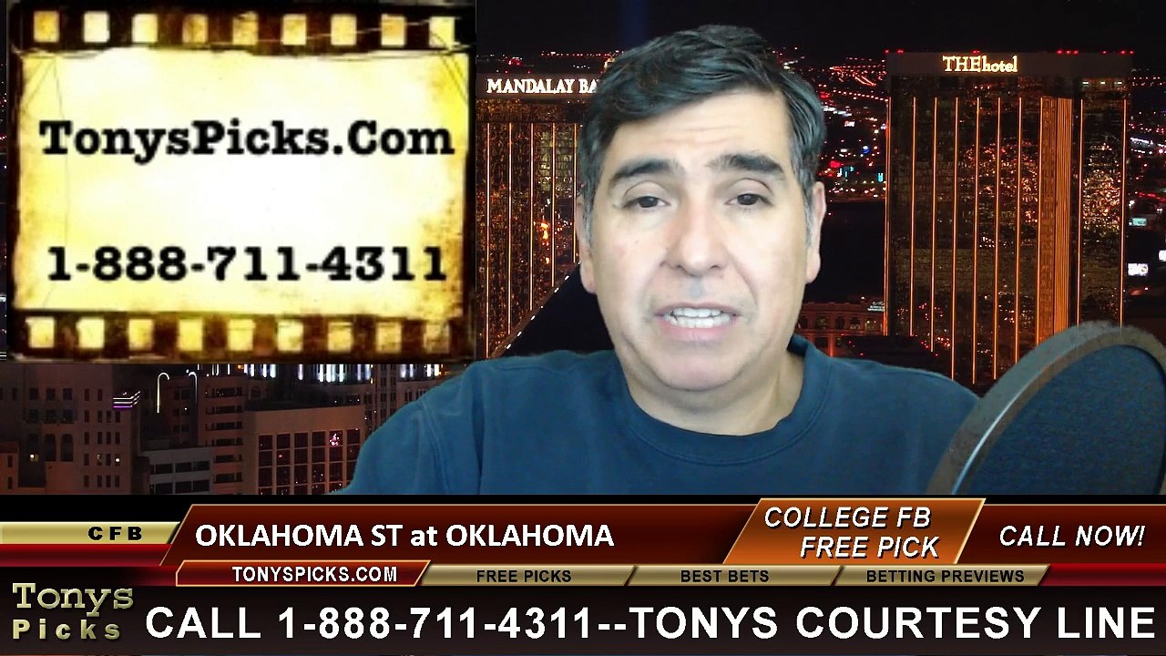 Oklahoma Sooners vs. Oklahoma St Cowboys Free Pick Prediction NCAA College Football Odds Preview 12-6-2014