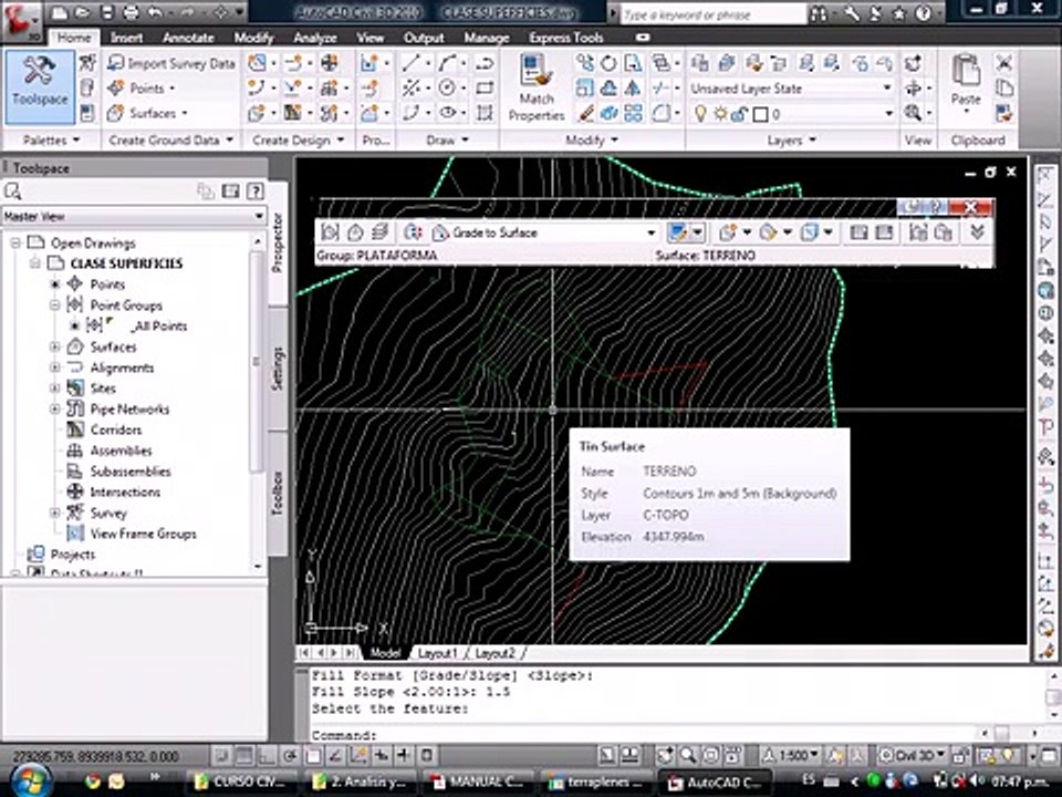 [14_16] AutoCAD Civil 3D 2010 - Superficies | Clase 2