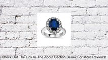 7.28 ct Oval Shape Sapphire And Diamond Engagement Ring in 18 kt White Gold Review