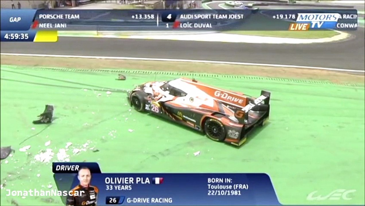 Olivier Pla big crash Sao Paulo 2014 FIA WEC