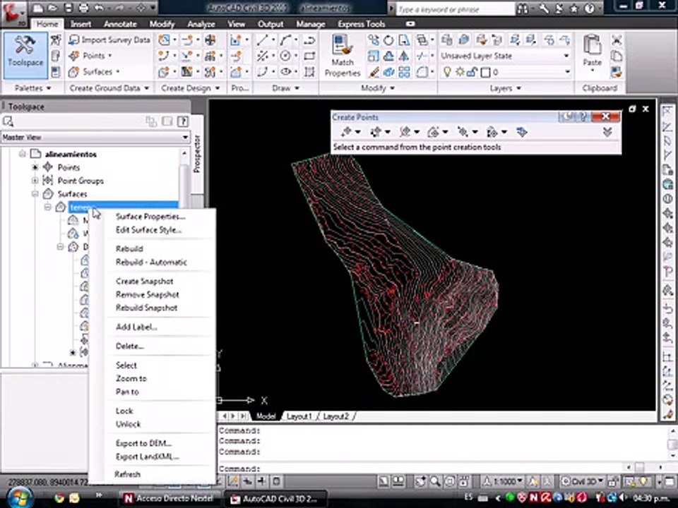 [01_18] AutoCAD Civil 3D 2010 - Alinemiento Horizontal | Clase 3