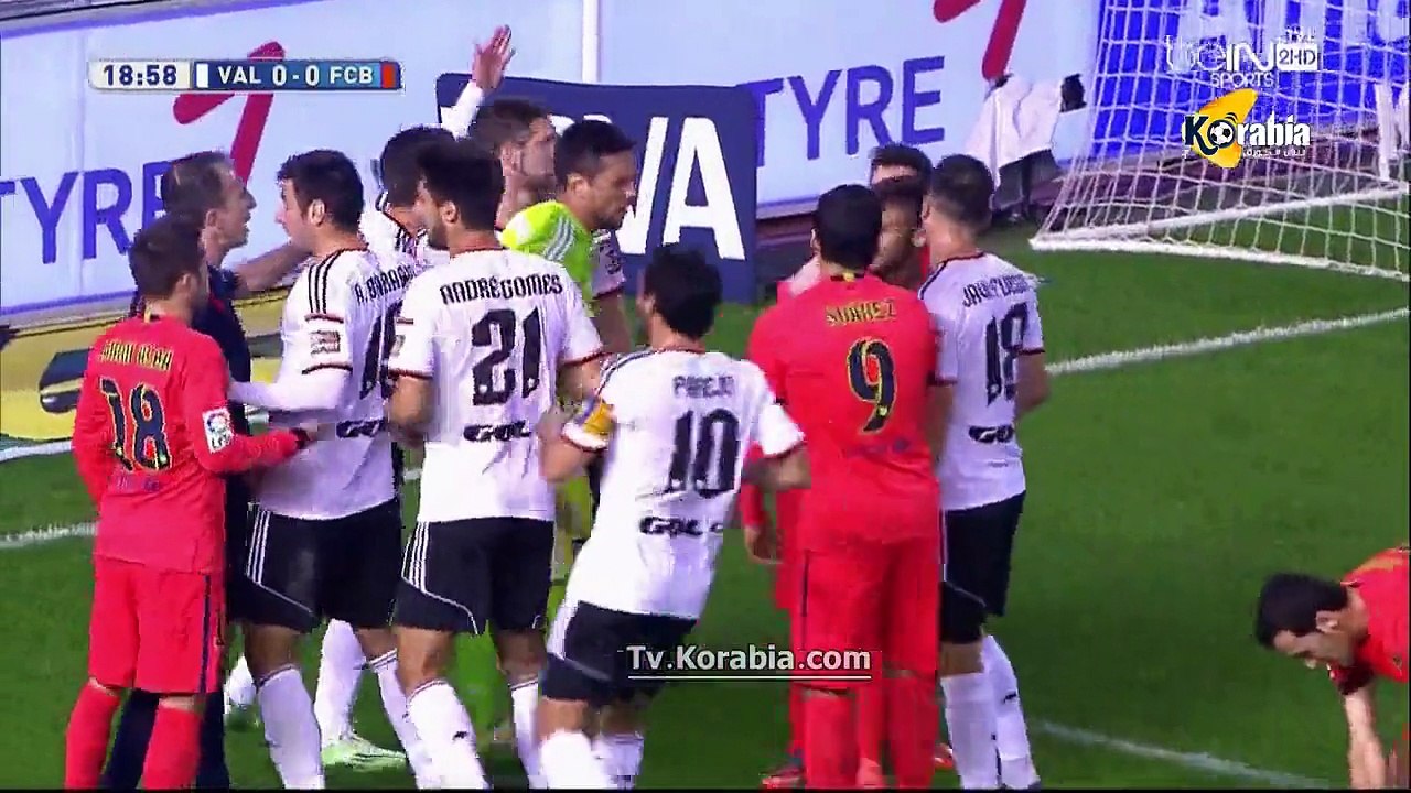 ملخص الشوط الأول من مباراة فالنسيا - برشلونة 30-11-2014 الدوري الأسباني