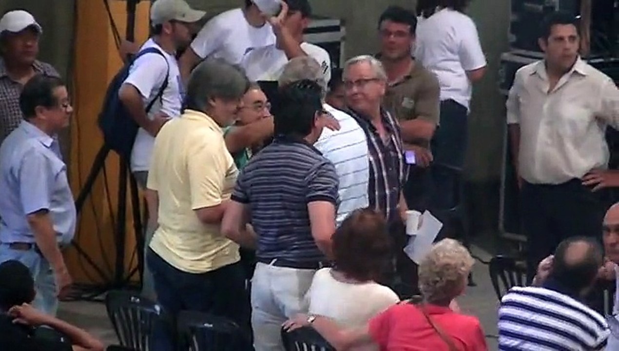 Llegada del Ing. F. Rios al Comgreso justicialista