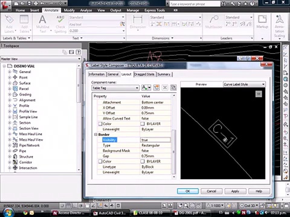 [11_18] AutoCAD Civil 3D 2010 - Alinemiento Horizontal | Clase 3