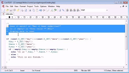 Beginner PHP Tutorial - 72 - Using htmlentities for Security